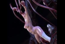Anime estuprada por monstro com tentaculos e vara gigante